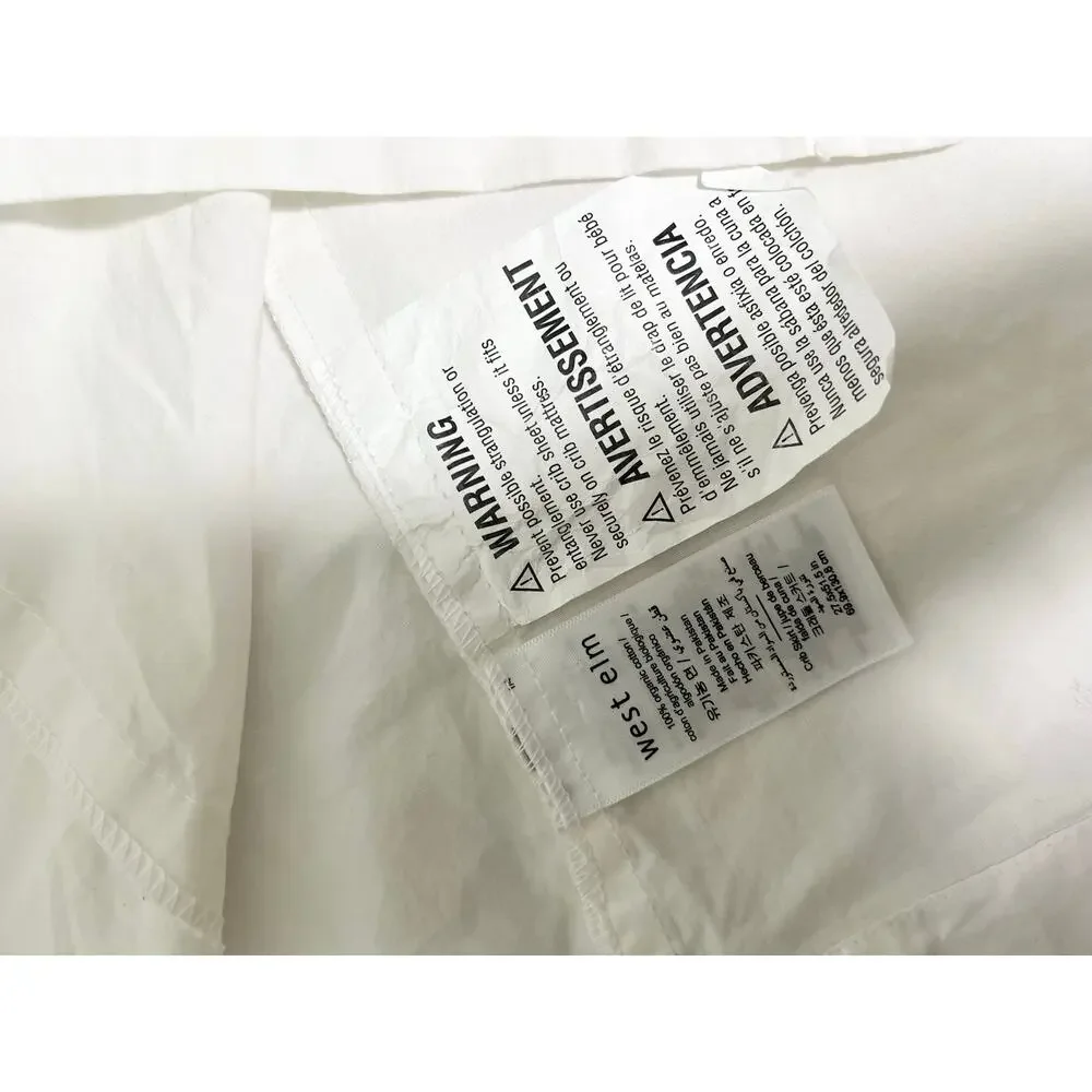 West Elm - Simple White Organic Cotton Crib Skirt - 9.5